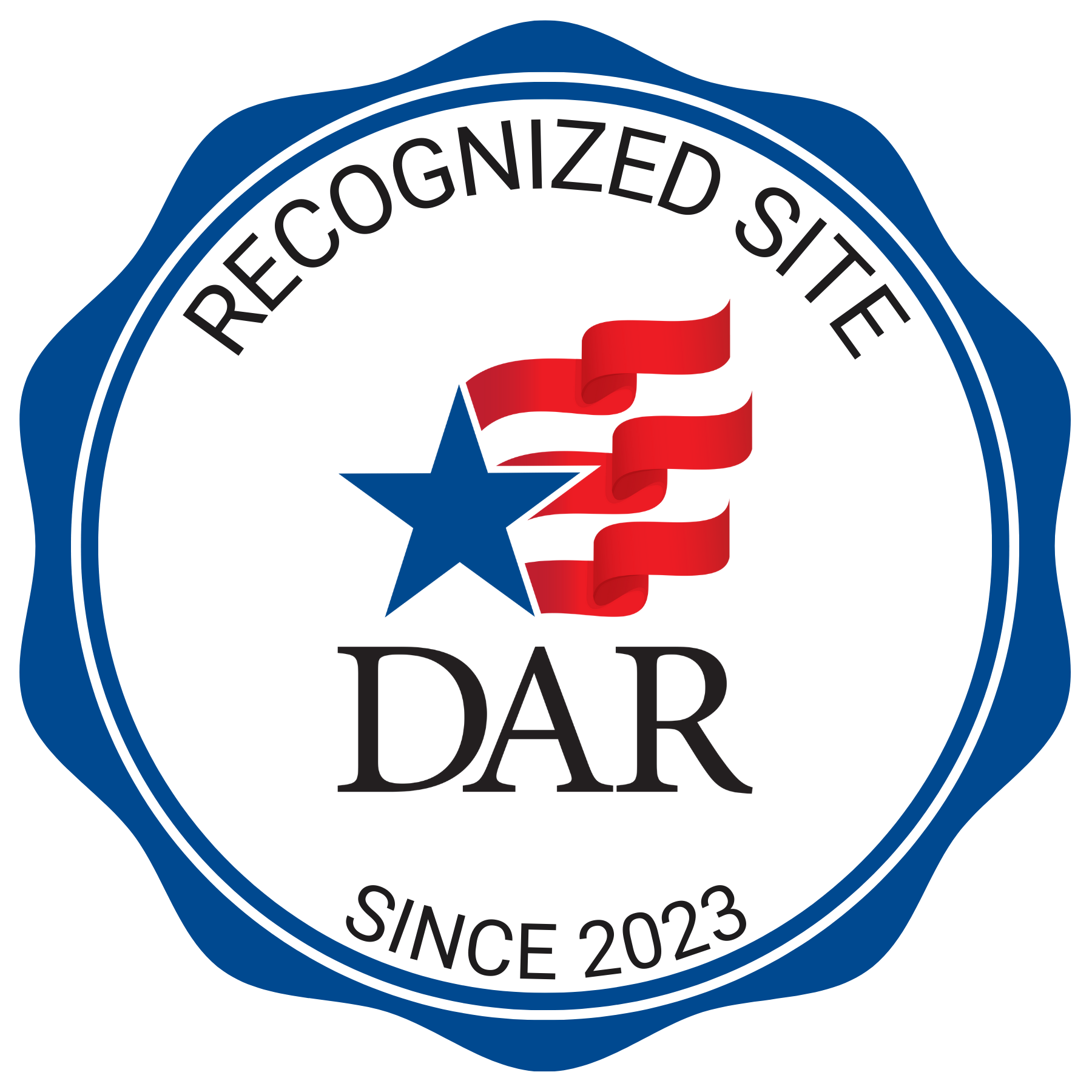 DAR Recognized Site badge